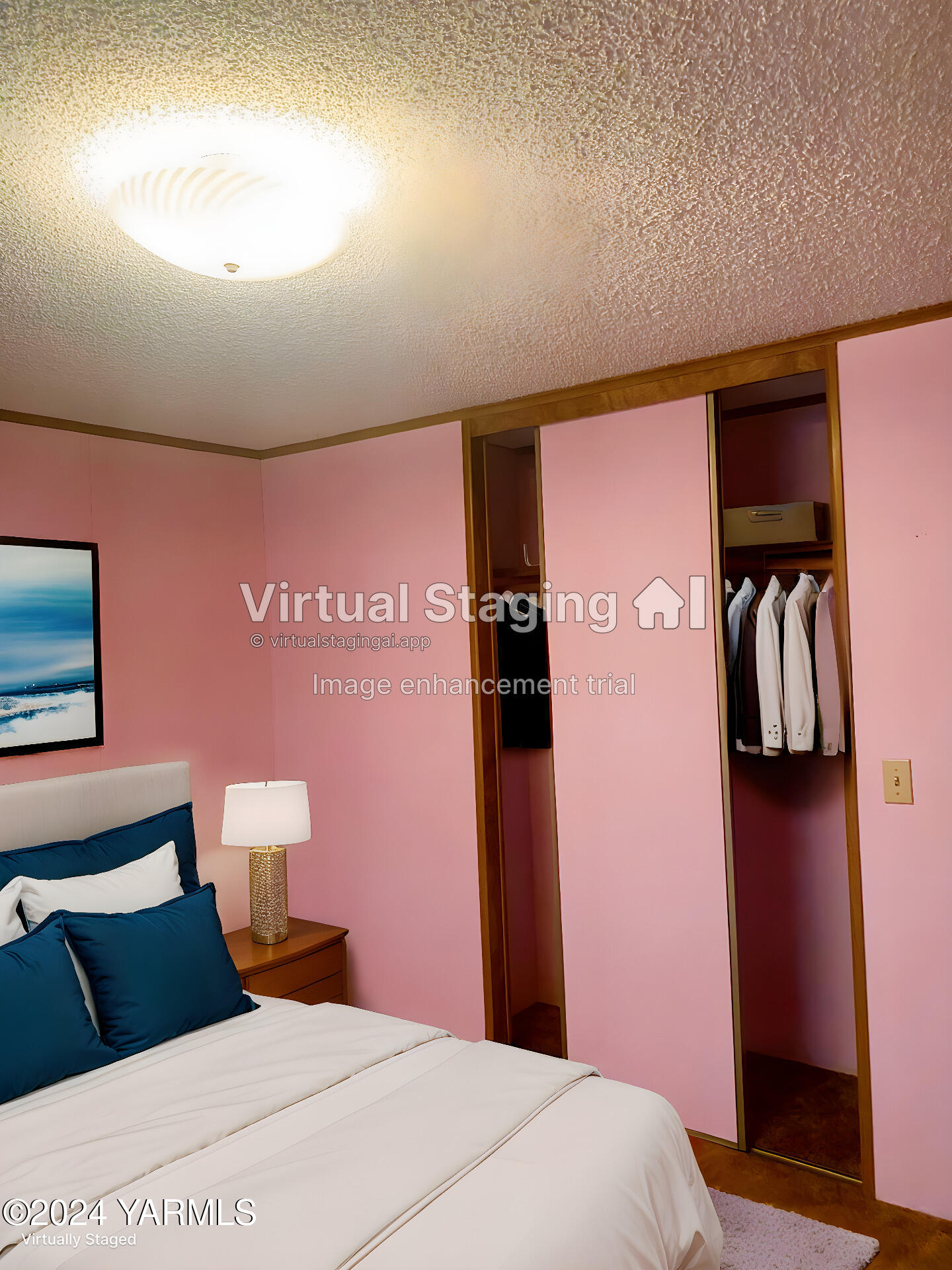 3701 Gun Club Road, Unit 49 Yakima, WA 98901 - Photo 8 of 14 a bedroom with a bed and a walk in closet