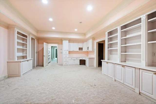 an aerial view of a yard