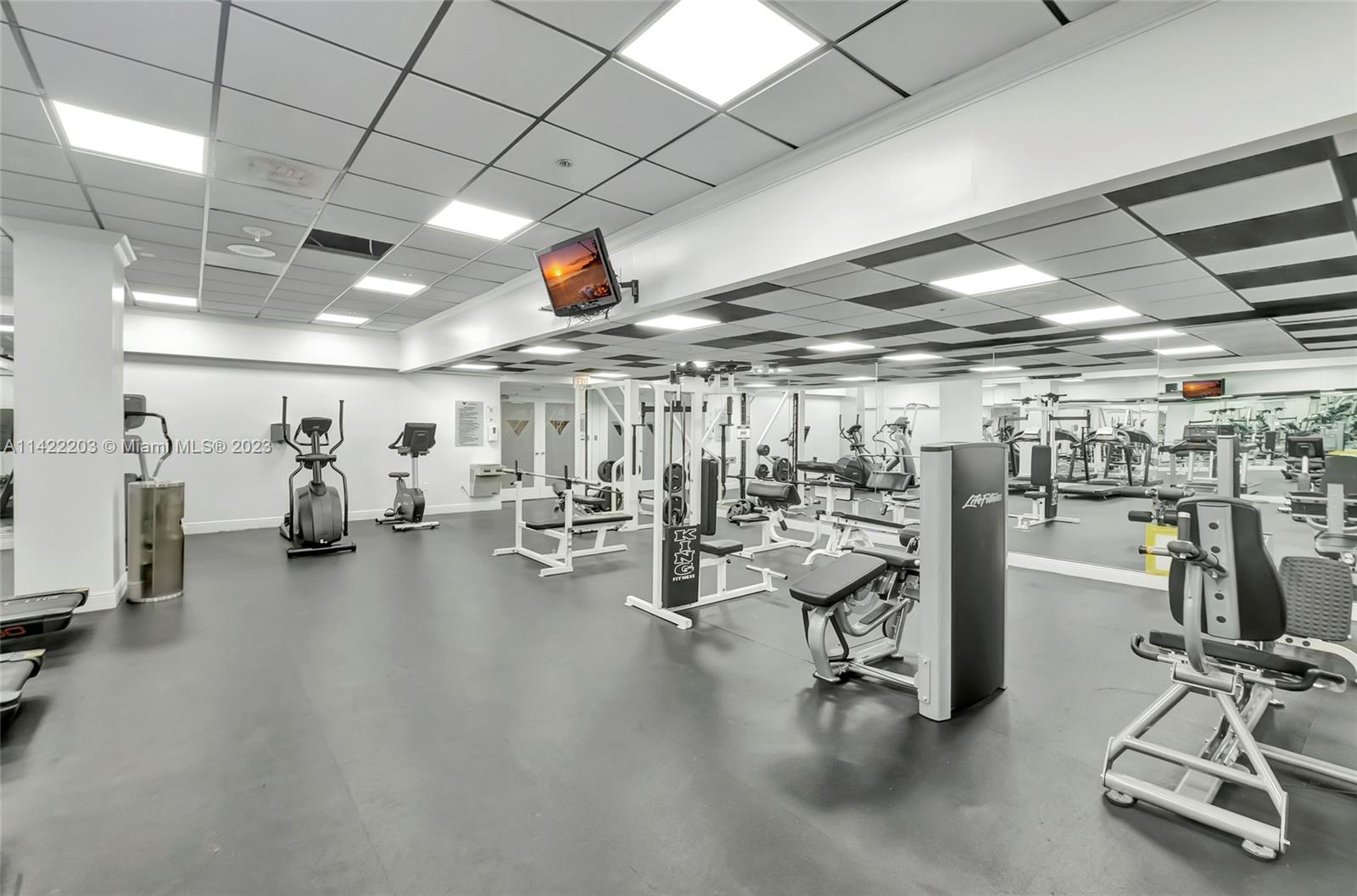 555 Northeast 15th Street, Unit 20B Miami, FL 33132 - Photo 26 of 33 a view of a room with gym equipment