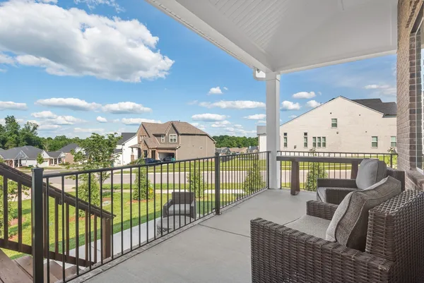 a view of balcony with couch
