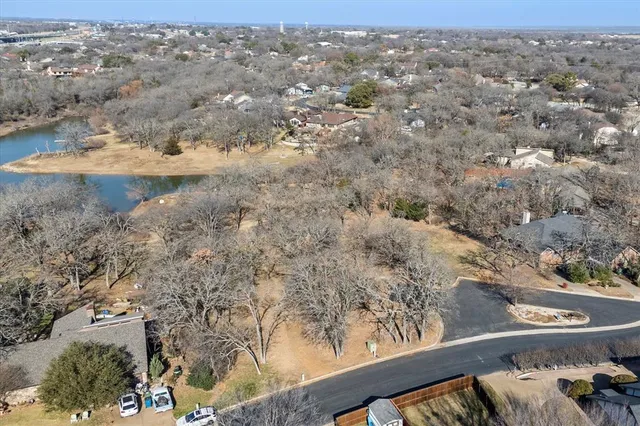 a view of a lake with a outdoor space