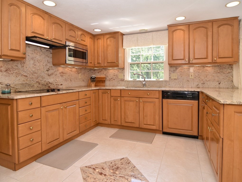 3 Violet Circle Milford, MA 01757 - Photo 4 of 41 a kitchen with stainless steel appliances granite countertop a stove a sink and a microwave