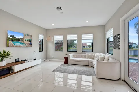 a view of a park with a sign board