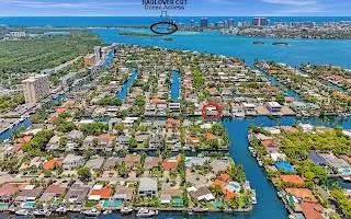 a view of a city with an ocean