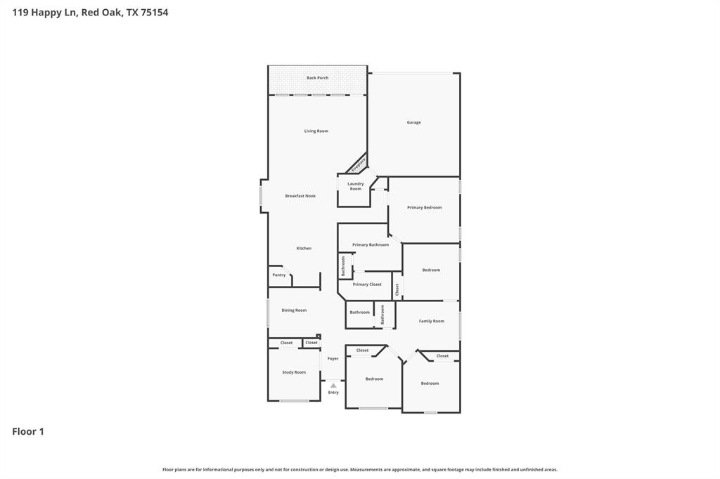 119 Happy Lane Red Oak, TX 75154 - Photo 37 of 37 Floor plan