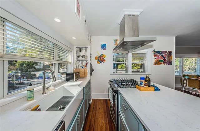 a very nice looking room with a large window