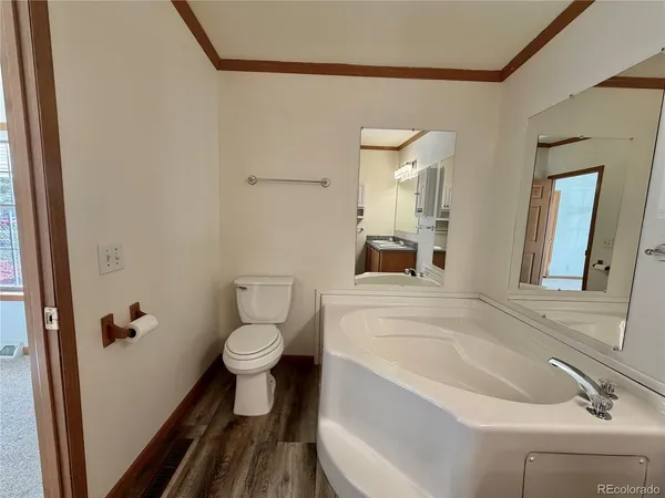 a bathroom with a sink and a toilet