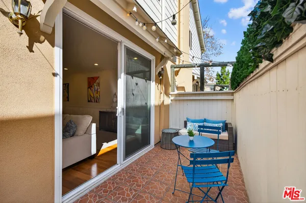 a view of an outdoor space with seating area