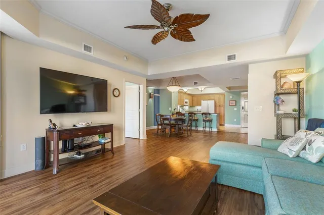 a bed room with a bed and a painting