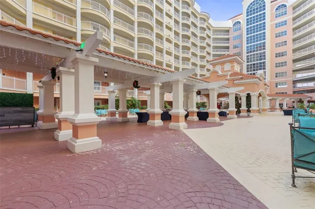 a view of a living room and a chandelier