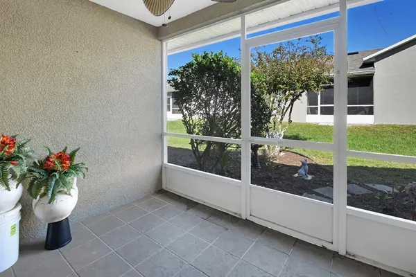 a view of a porch