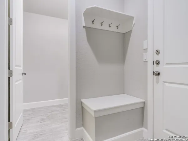 a utility room with a washer and dryer