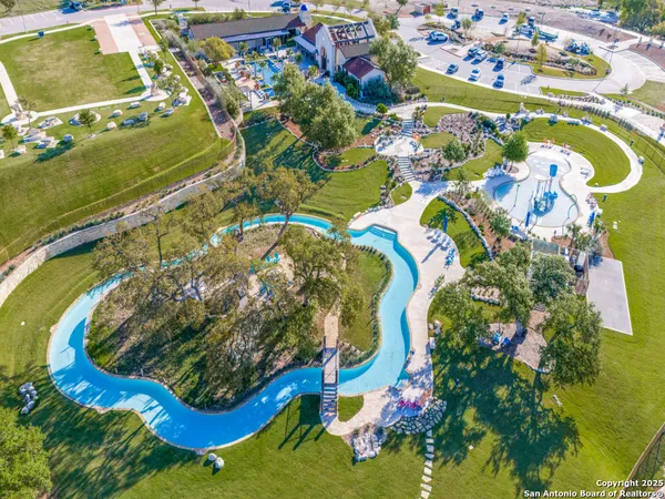 a view of a lake with a city