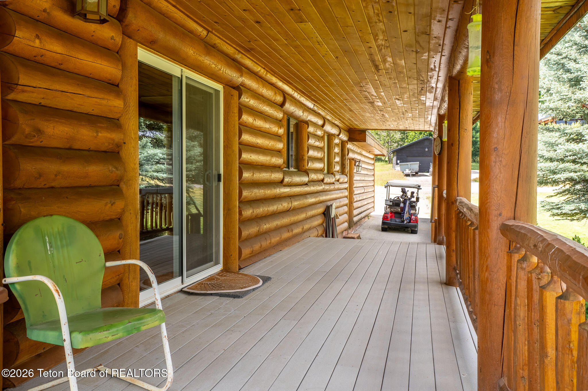 112 Canyon Pines Way Star Valley Ranch, WY 83127 - Photo 8 of 43 Covered Porch Faces out to Tee Box