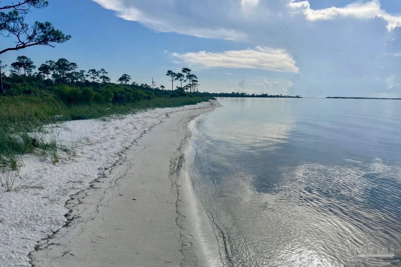 10152 Bittern Drive Pensacola, FL 32507 - Photo 43 of 45 a view of a lake with beach and trees in the background