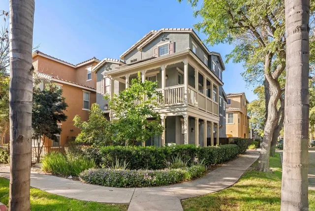a front view of a multi story residential apartment buildings