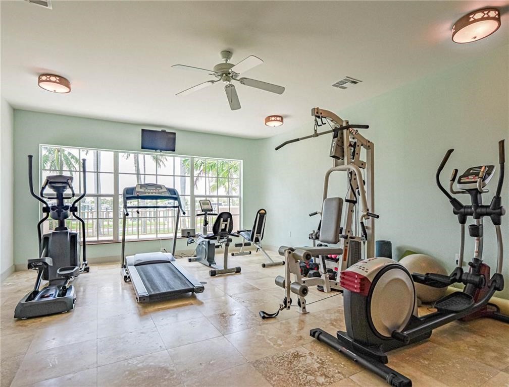 1564 Island Cove Road, Unit 1564 Fort Pierce, FL 34949 - Photo 23 of 26 a room with gym equipment and windows