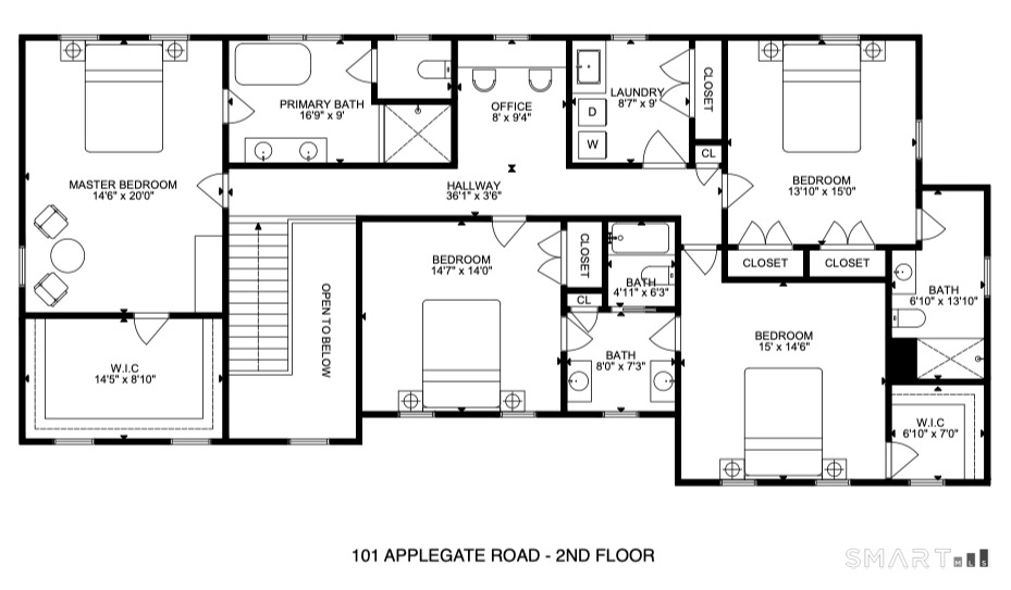 101 Applegate Road Fairfield, CT 06825 - Photo 16 of 17 Second Floor
