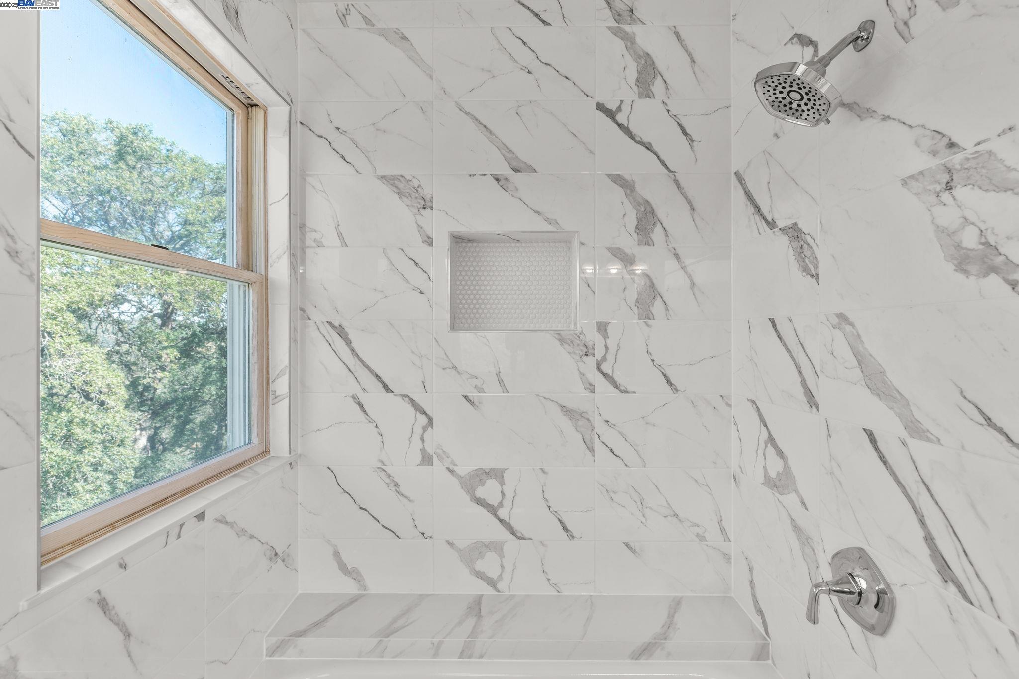 59480 Mines Road Livermore, CA 94550 - Photo 29 of 44 Upstairs bathroom, shower/tub combination, window and tile