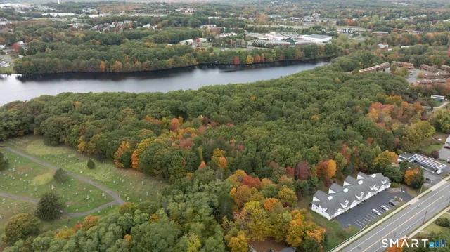 a front view of residential houses with yard and trees