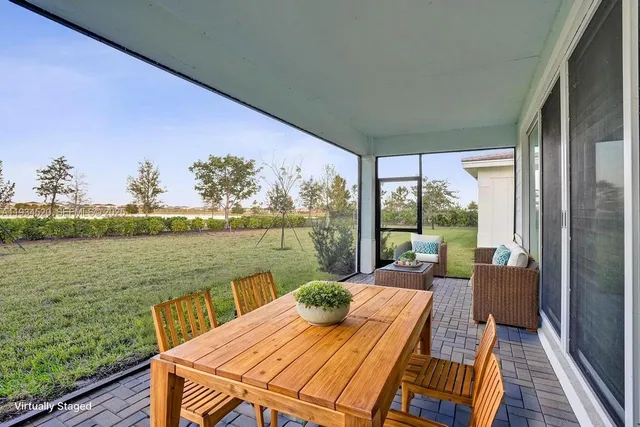 a bedroom with a bed and furniture