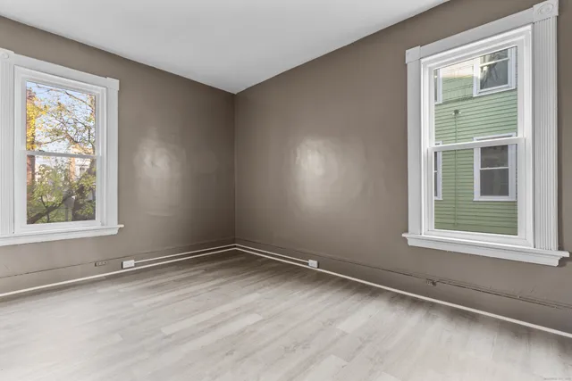 an empty room with a window