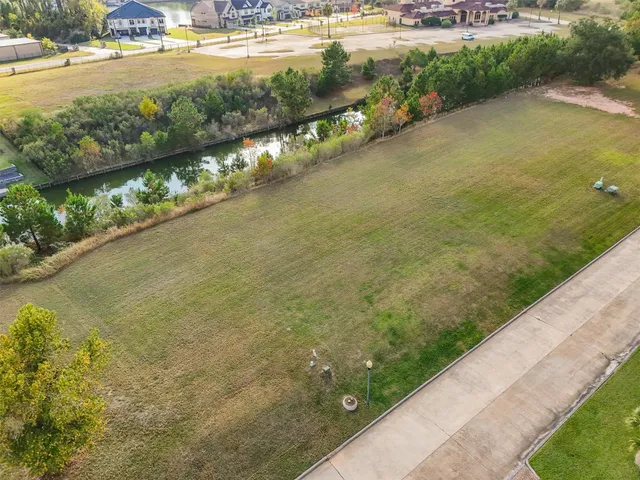 a view of a lake with a houses
