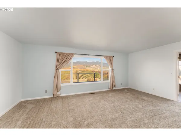 an empty room with a window