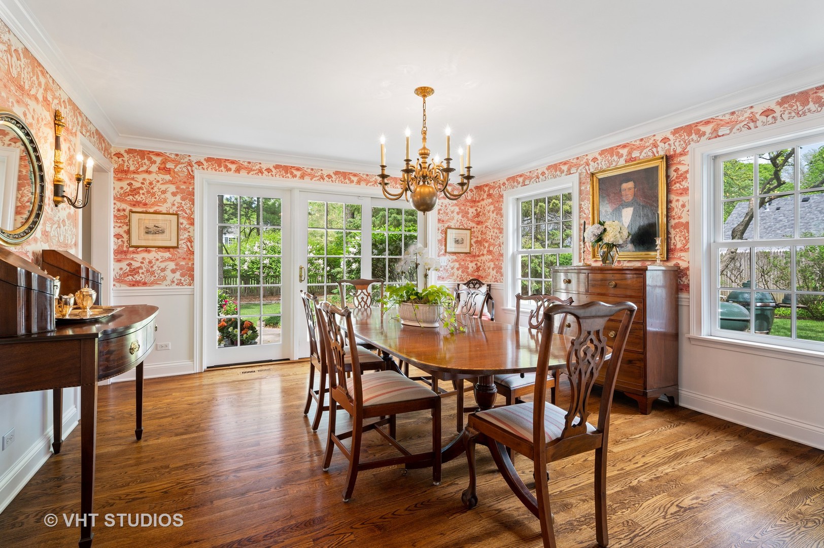 1175 Hill Road Winnetka, IL 60093 - Photo 17 of 37 a view of a dining room with furniture window and wooden floor