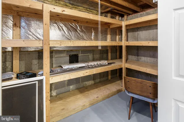 a view of storage and utility room