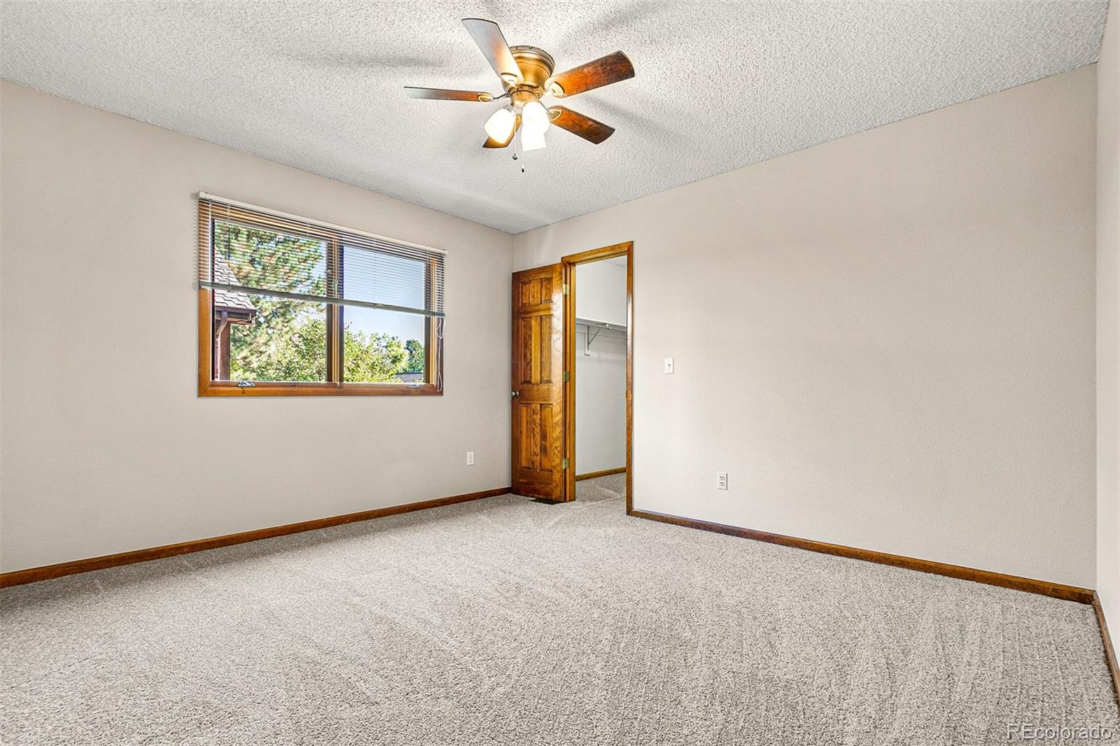 8035 Sweet Water Road Lone Tree, CO 80124 - Photo 23 of 36 an empty room with windows and chandelier fan