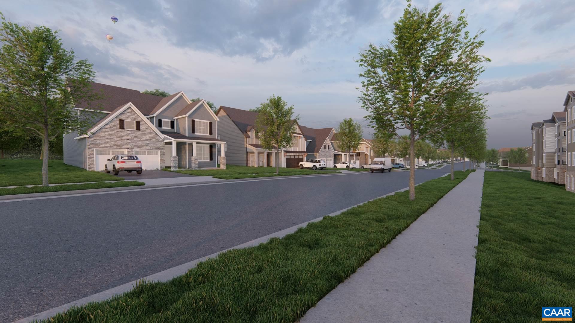 3490 Thicket Run Place Charlottesville, VA 22911 - Photo 35 of 36 a front view of a house with a yard and table and chairs