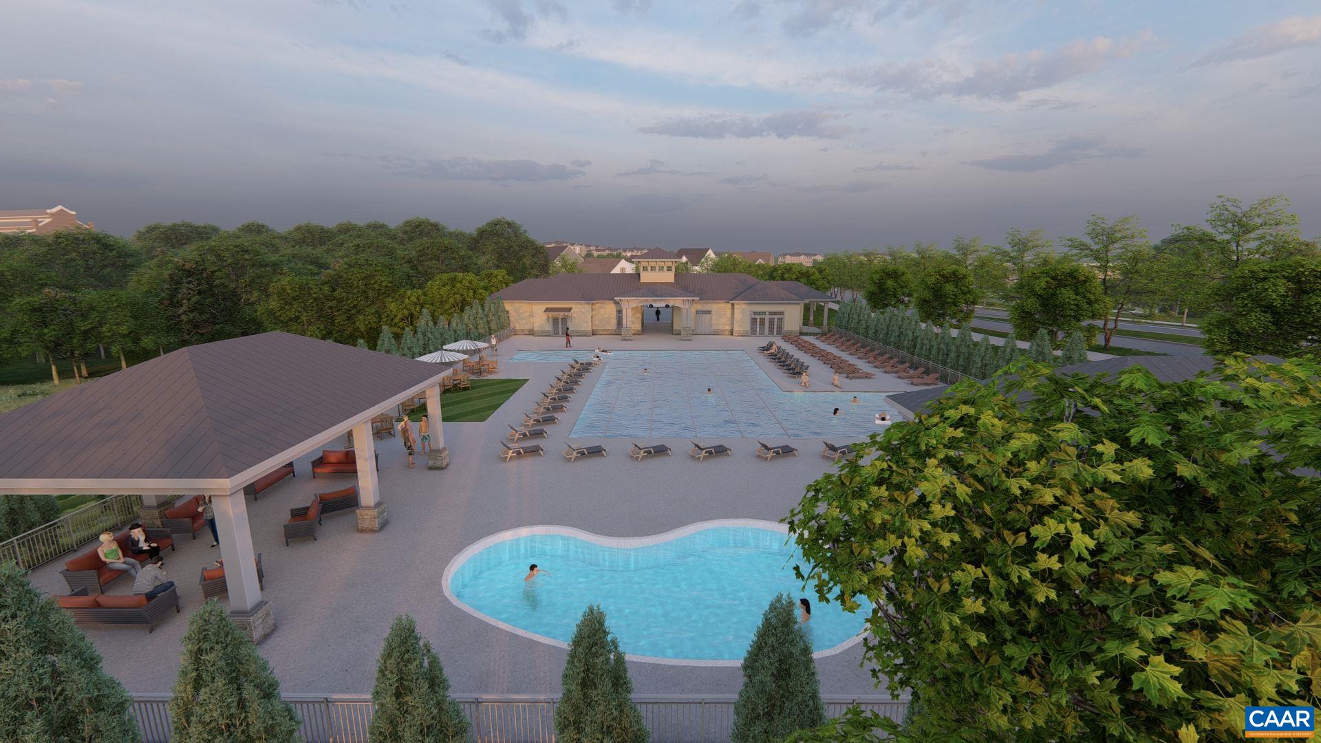 3490 Thicket Run Place Charlottesville, VA 22911 - Photo 36 of 36 an aerial view of multiple houses with yard