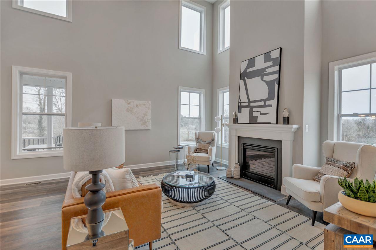 3490 Thicket Run Place Charlottesville, VA 22911 - Photo 5 of 36 a living room with furniture and a fireplace