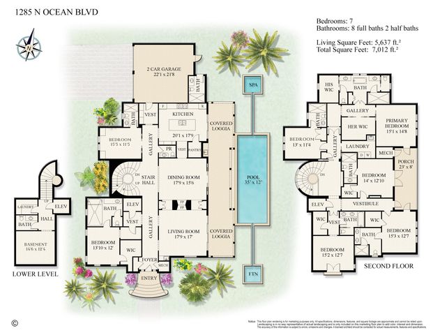 $49,900,000 | 1285 North Ocean Boulevard, Palm Beach, FL 33480