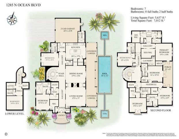 $49,900,000 | 1285 North Ocean Boulevard, Palm Beach, FL 33480