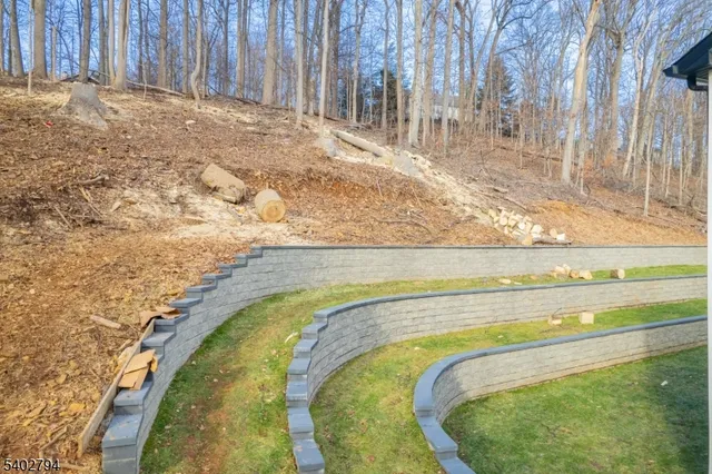 a view of a swimming pool with a yard