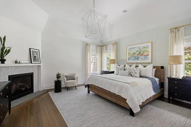 a bathroom with a bathtub and sink