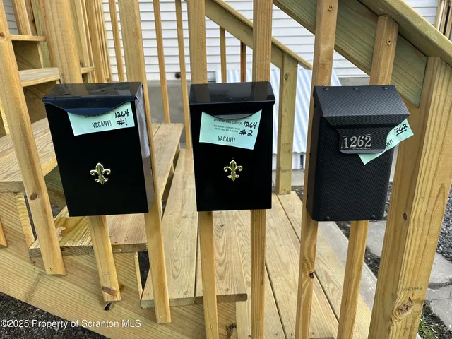 a front view of a house with a door