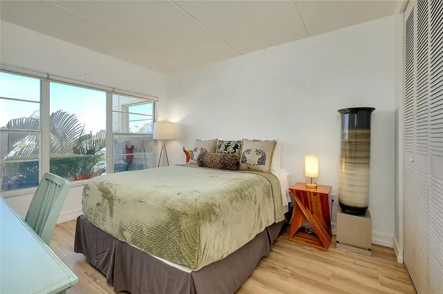 a view of a swimming pool with a fountain