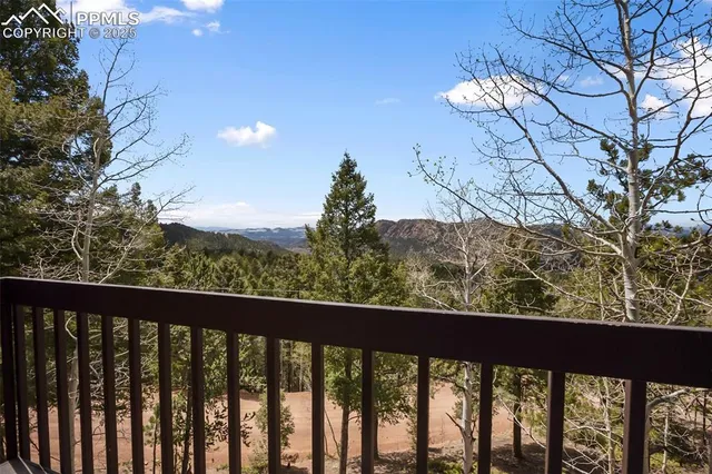 a view of sky from a balcony