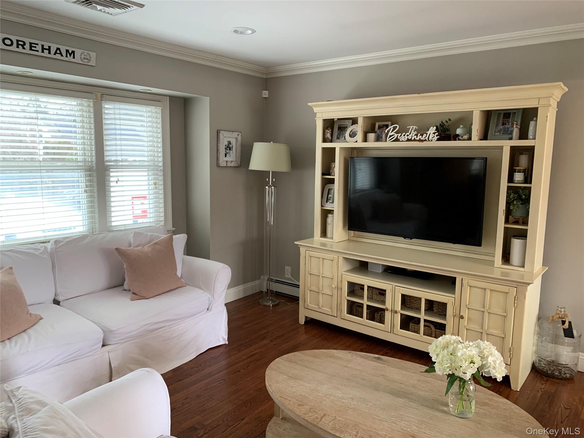 6 Robinson Street Shoreham, NY 11786 - Photo 6 of 28 a living room with furniture and a flat screen tv