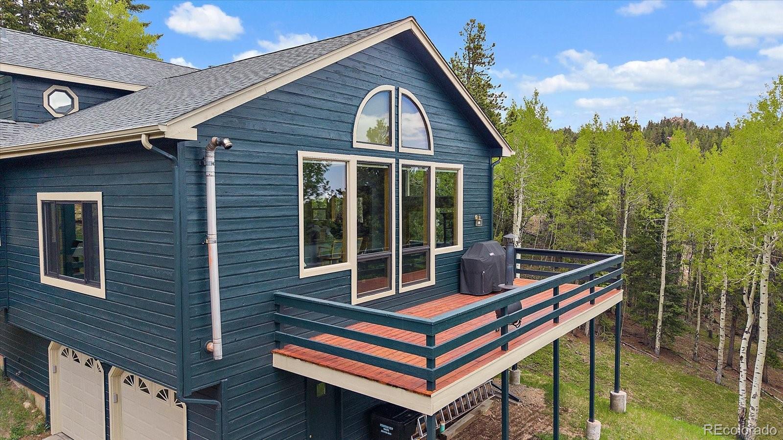 11222 Conifer Mountain Road Conifer, CO 80433 - Photo 9 of 49 a backyard of a house with seating space