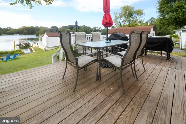 an outdoor space with seating