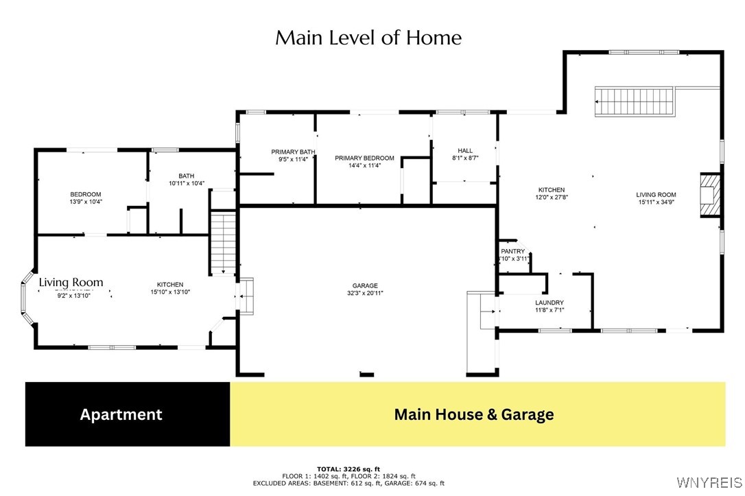 6963 Hillside Drive Pavilion, NY 14525 - Photo 47 of 48 Main Level Floorplan