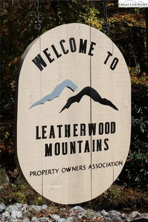 a view of a park that has a sign on it