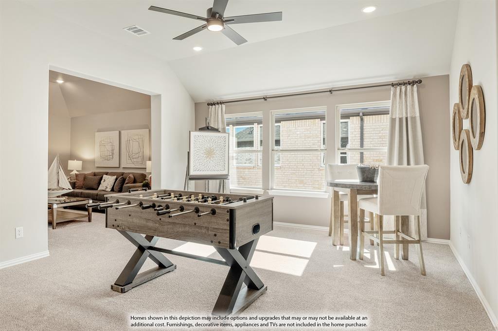 5930 Merian Drive Pilot Point, TX 76258 - Photo 28 of 39 a workspace with chandelier