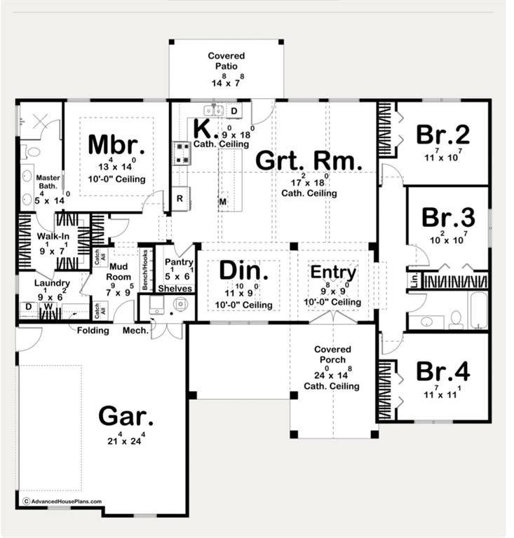 2001 Collin Street Weatherford, TX 76085 - Photo 32 of 32 Picture of floorplan, modifications may occur. Plan is REVERSED on the lot