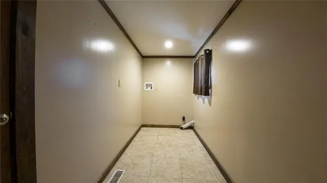 a view of hallway with stairs