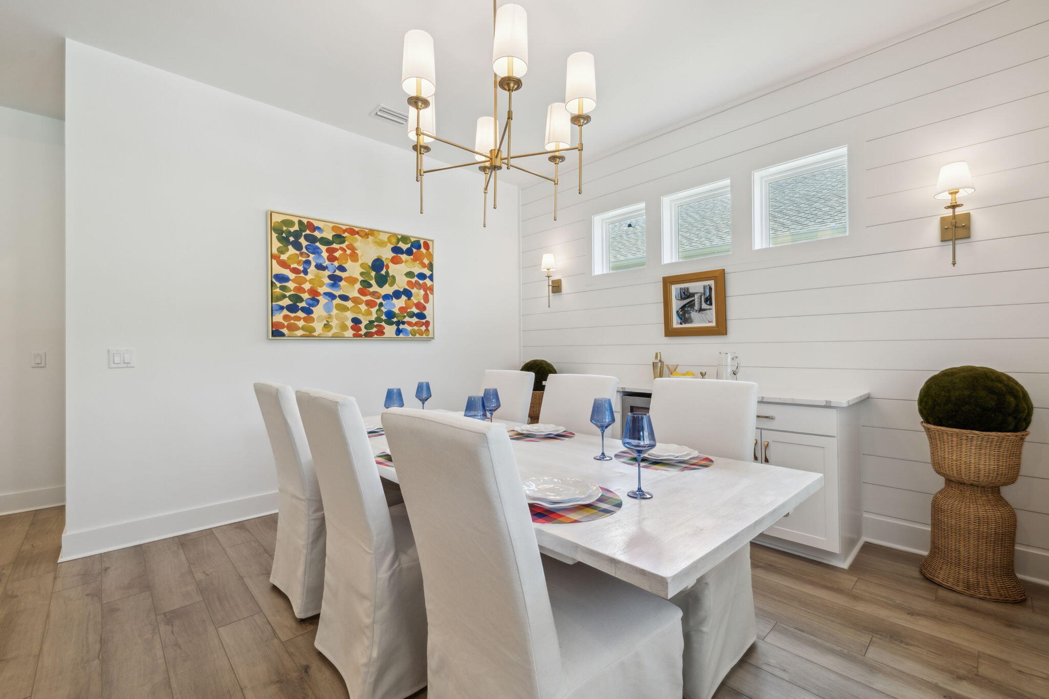 282 West Lafayette Rd Inlet Beach Inlet Beach, FL 32461 - Photo 15 of 40 a view of a dining room with furniture and wooden floor